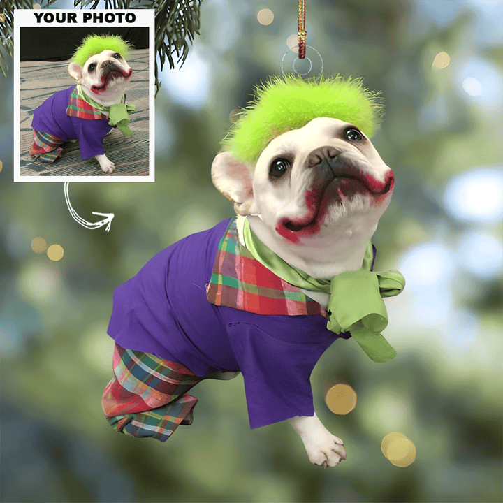 Custom Photo Funny Pet - Personalized Photo Mica Ornament - Christmas Gift For Dog Lovers