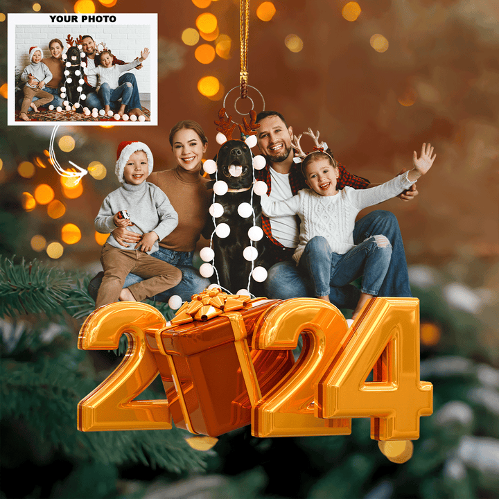 Family, Where Life Begins, And Love Never Ends - Personalized Photo Mica Ornament - Christmas Gift For Grandma, Grandpa, Family Members UPL0VL023