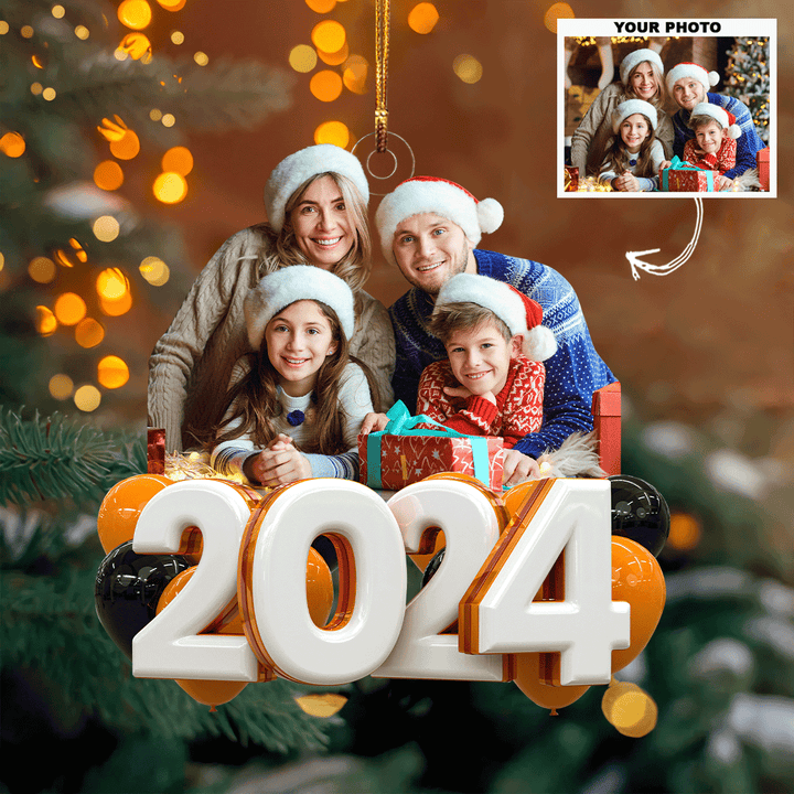 Family Over Everything - Personalized Photo Mica Ornament - Christmas Gift For Grandma, Grandpa, Family Members UPL0VL024