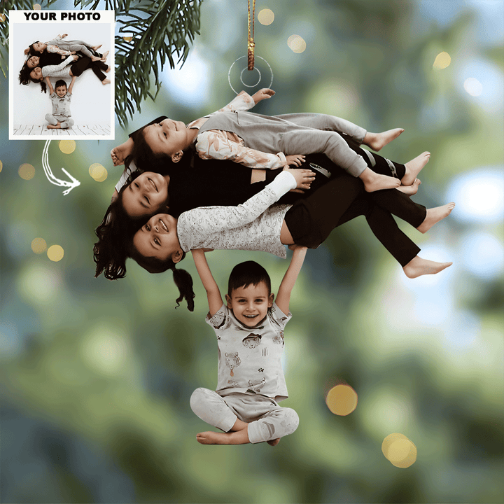 Together, We Are Stronger - Personalized Photo Mica Ornament - Christmas Gift For Grandma, Grandpa, Family Members