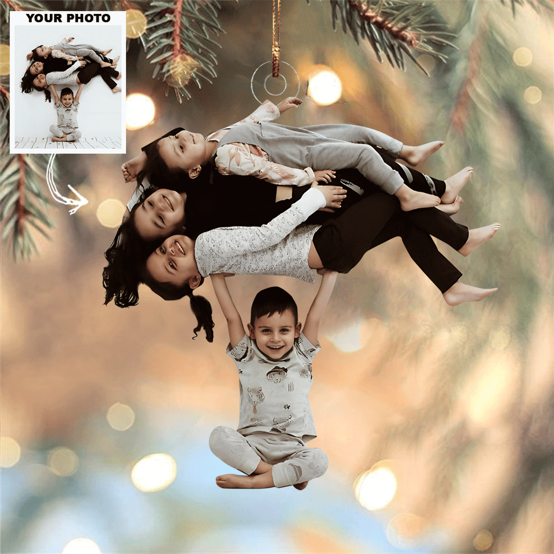 Together, We Are Stronger - Personalized Photo Mica Ornament - Christmas Gift For Grandma, Grandpa, Family Members