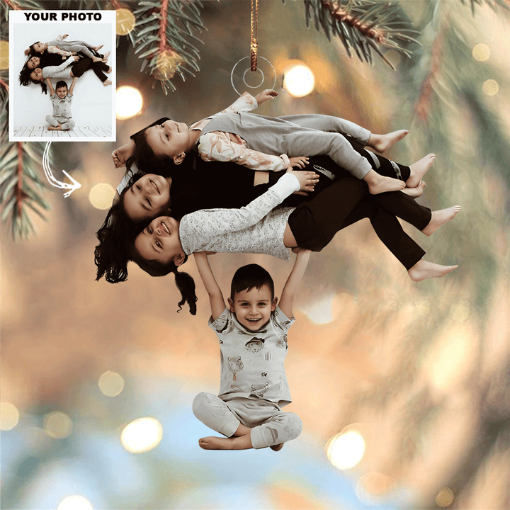 Together, We Are Stronger - Personalized Photo Mica Ornament - Christmas Gift For Grandma, Grandpa, Family Members
