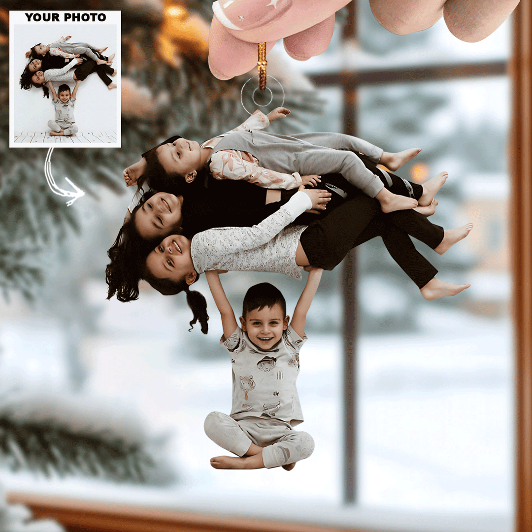 Together, We Are Stronger - Personalized Photo Mica Ornament - Christmas Gift For Grandma, Grandpa, Family Members