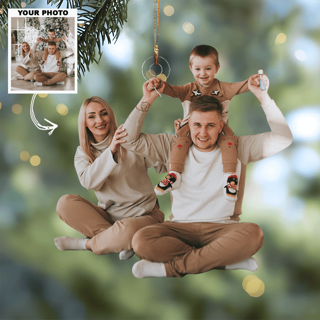 Family Is Life’s Greatest Blessing - Personalized Photo Mica Ornament - Christmas Gift For Grandma, Grandpa, Family Members