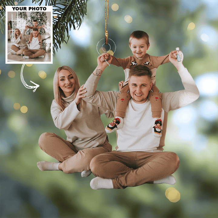 Family Is Life’s Greatest Blessing - Personalized Photo Mica Ornament - Christmas Gift For Grandma, Grandpa, Family Members