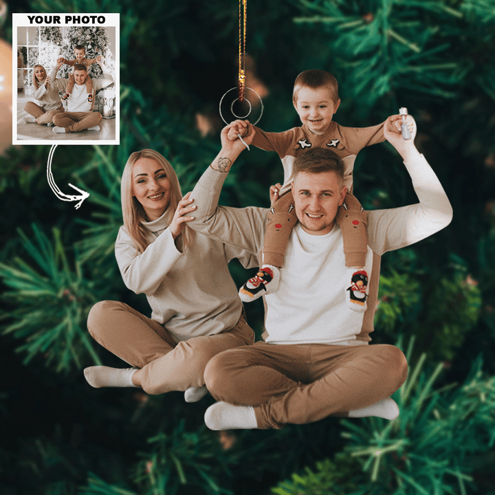 Family Is Life’s Greatest Blessing - Personalized Photo Mica Ornament - Christmas Gift For Grandma, Grandpa, Family Members