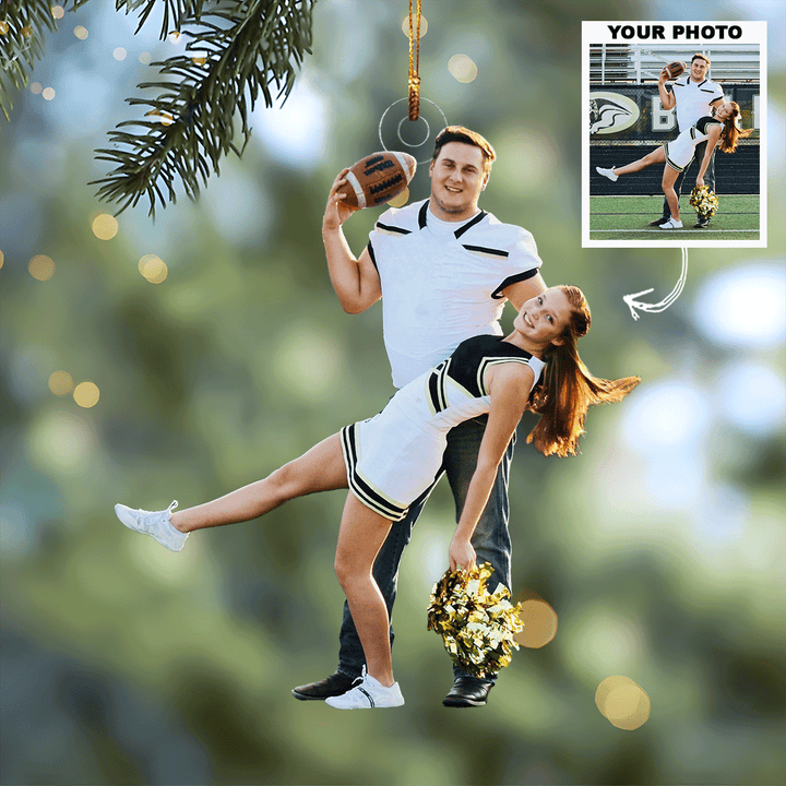 Leave It All On The Field - Personalized Photo Mica Ornament - Christmas Gift For Football Lover