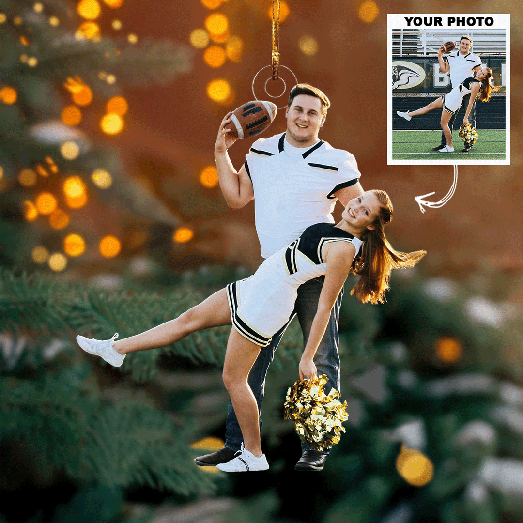 Leave It All On The Field - Personalized Photo Mica Ornament - Christmas Gift For Football Lover