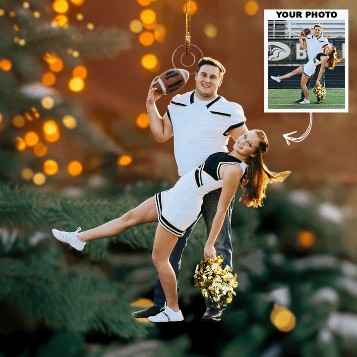 Leave It All On The Field - Personalized Photo Mica Ornament - Christmas Gift For Football Lover