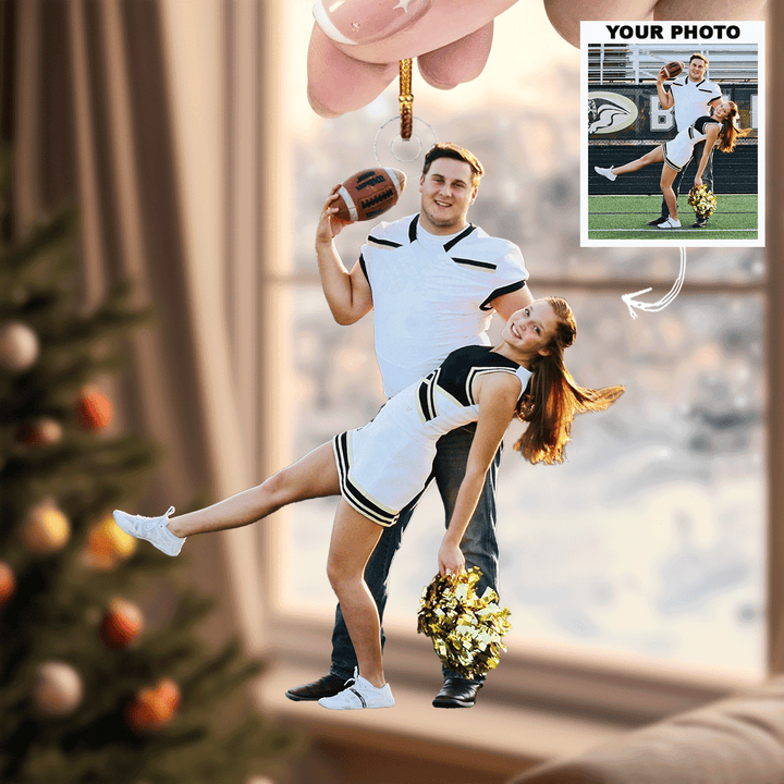 Leave It All On The Field - Personalized Photo Mica Ornament - Christmas Gift For Football Lover