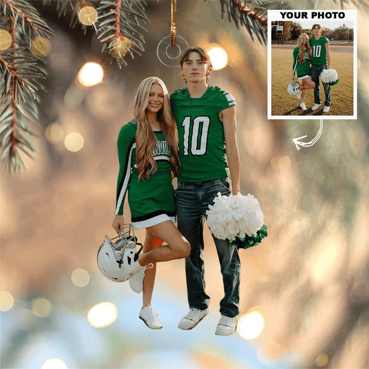 Every Yard Counts - Personalized Photo Mica Ornament - Christmas Gift For Football Lover
