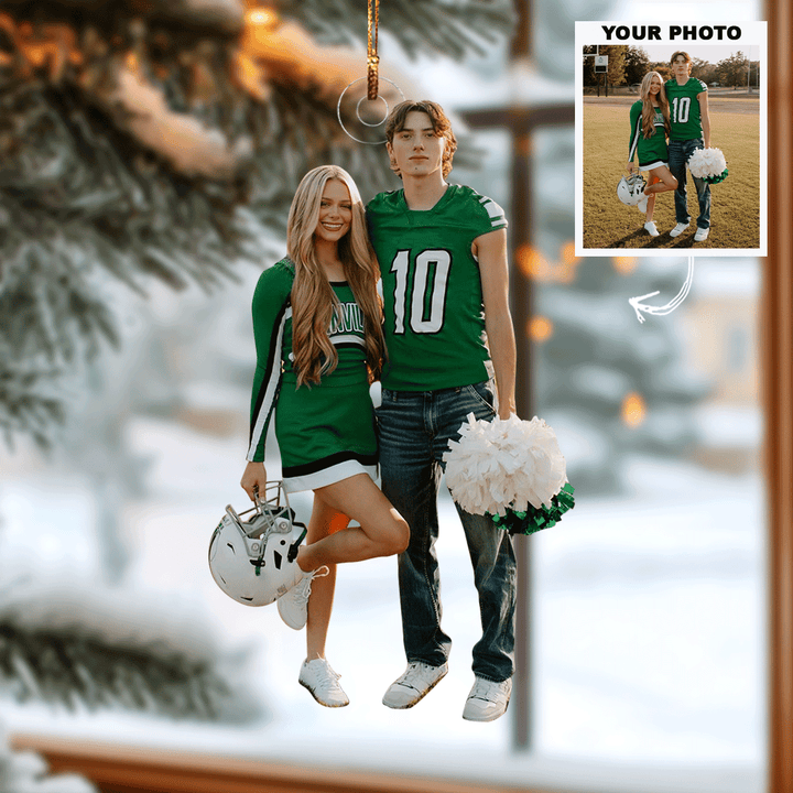 Every Yard Counts - Personalized Photo Mica Ornament - Christmas Gift For Football Lover