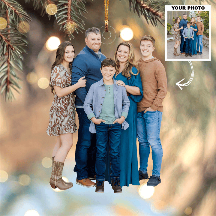 This Christmas - Personalized Photo Mica Ornament - Christmas Gift For Family Members