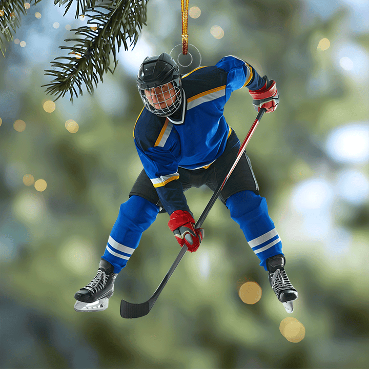 Leave It All On The Ice - Personalized Photo Mica Ornament - Christmas Gift For Sport Lovers