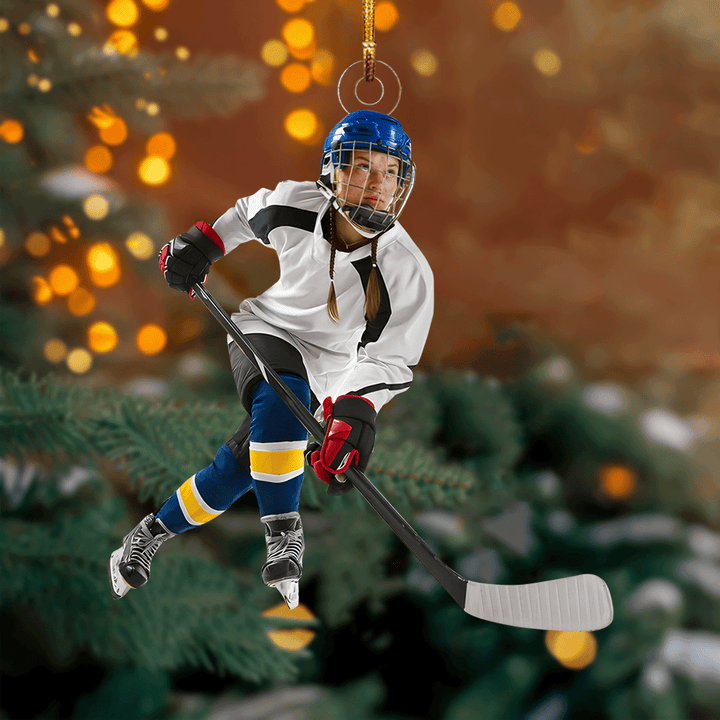 Play Hard, Win Harder - Personalized Photo Mica Ornament - Christmas Gift For Sport Lovers