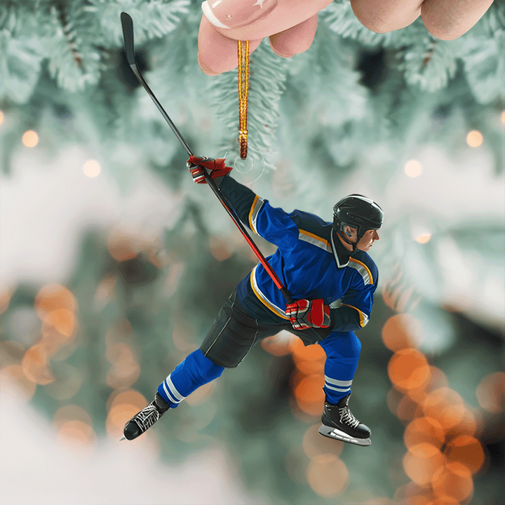 Ice In Our Veins, Fire In Our Hearts - Personalized Photo Mica Ornament - Christmas Gift For Sport Lovers
