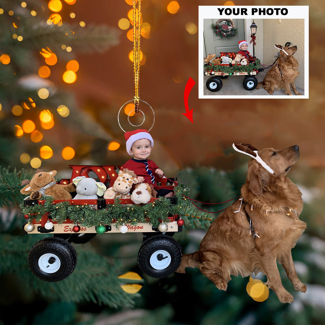 Santa Little Helpers - Personalized Photo Mica Ornament - Christmas Gift For Baby, Family Members