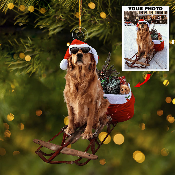 Festive Friends - Personalized Photo Mica Ornament - Christmas Gift For Dog Lovers