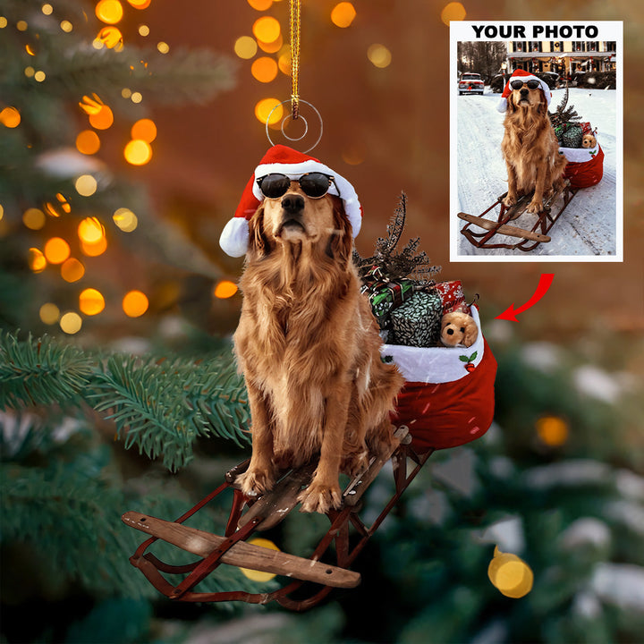 Festive Friends - Personalized Photo Mica Ornament - Christmas Gift For Dog Lovers