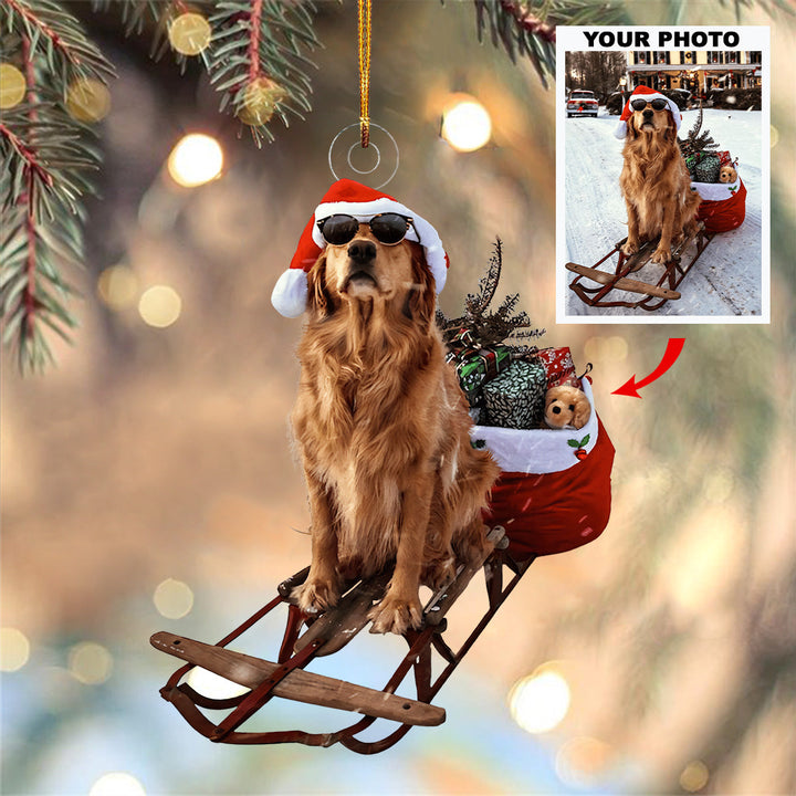 Festive Friends - Personalized Photo Mica Ornament - Christmas Gift For Dog Lovers