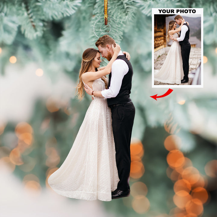 Couple Ornament- Personalized Photo Mica Ornament - Christmas Gift For Couple