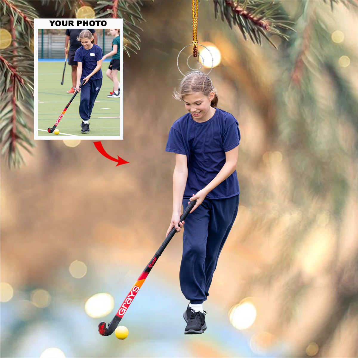 Youth Sports Glory - Personalized Photo Mica Ornament - Christmas Gift For Sport Lovers