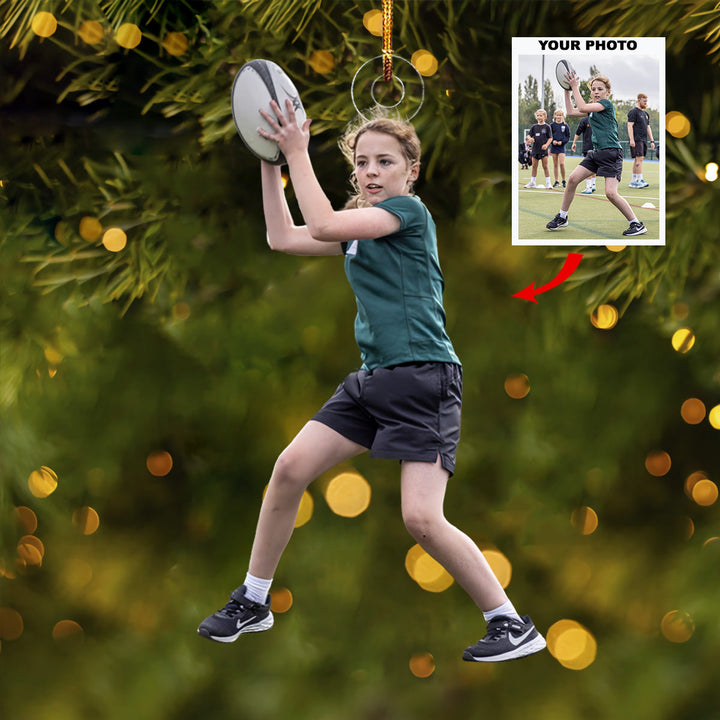 Champions In Field - Personalized Photo Mica Ornament - Christmas Gift For Sport Lovers