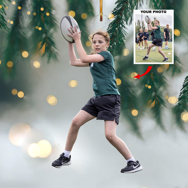 Champions In Field - Personalized Photo Mica Ornament - Christmas Gift For Sport Lovers