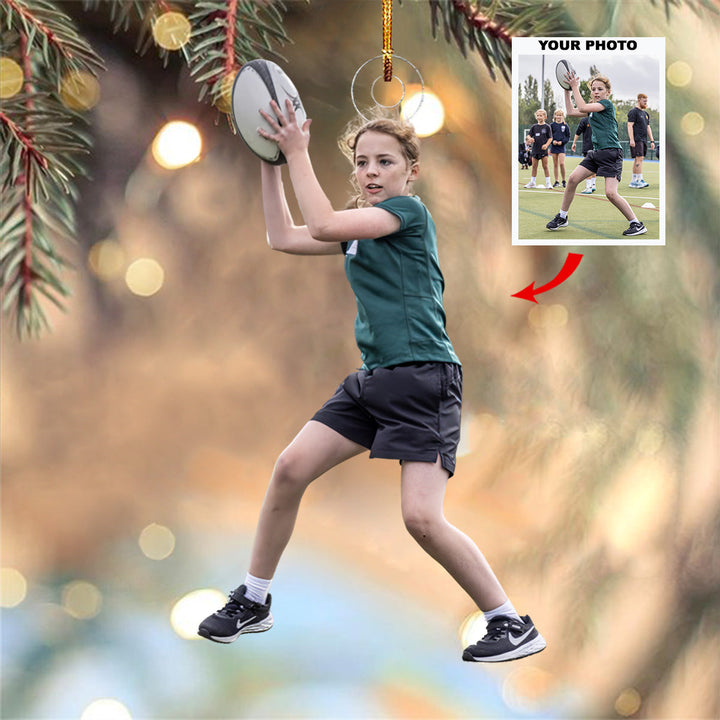 Champions In Field - Personalized Photo Mica Ornament - Christmas Gift For Sport Lovers
