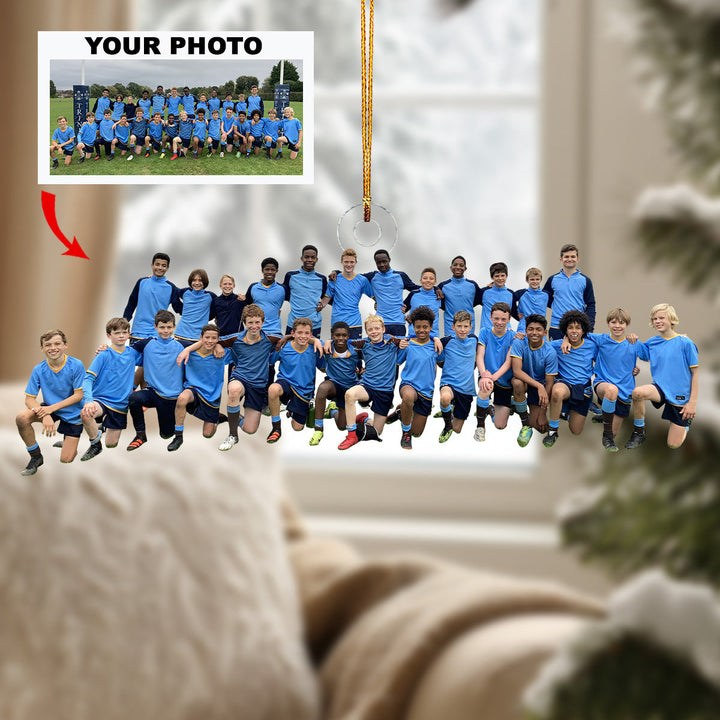 Field Heroes - Personalized Photo Mica Ornament - Christmas Gift For Sport Lovers