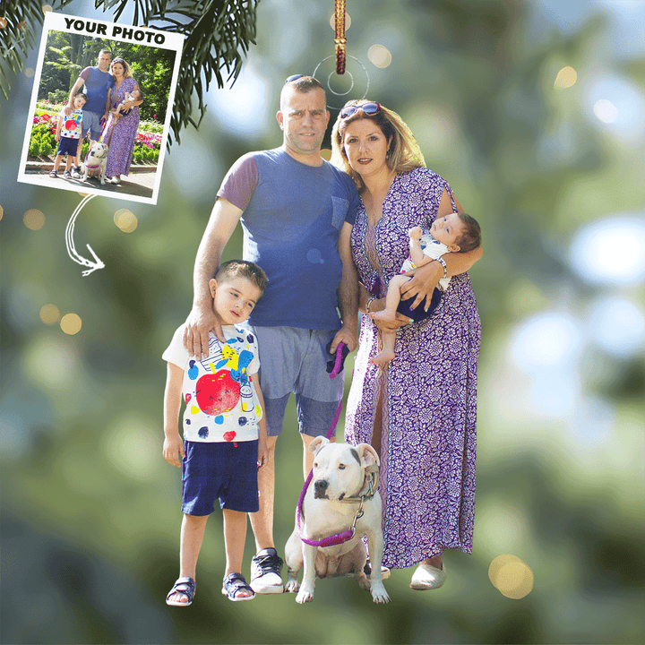 Garden Bliss - Personalized Photo Mica Ornament - Gift For Family, Family Members