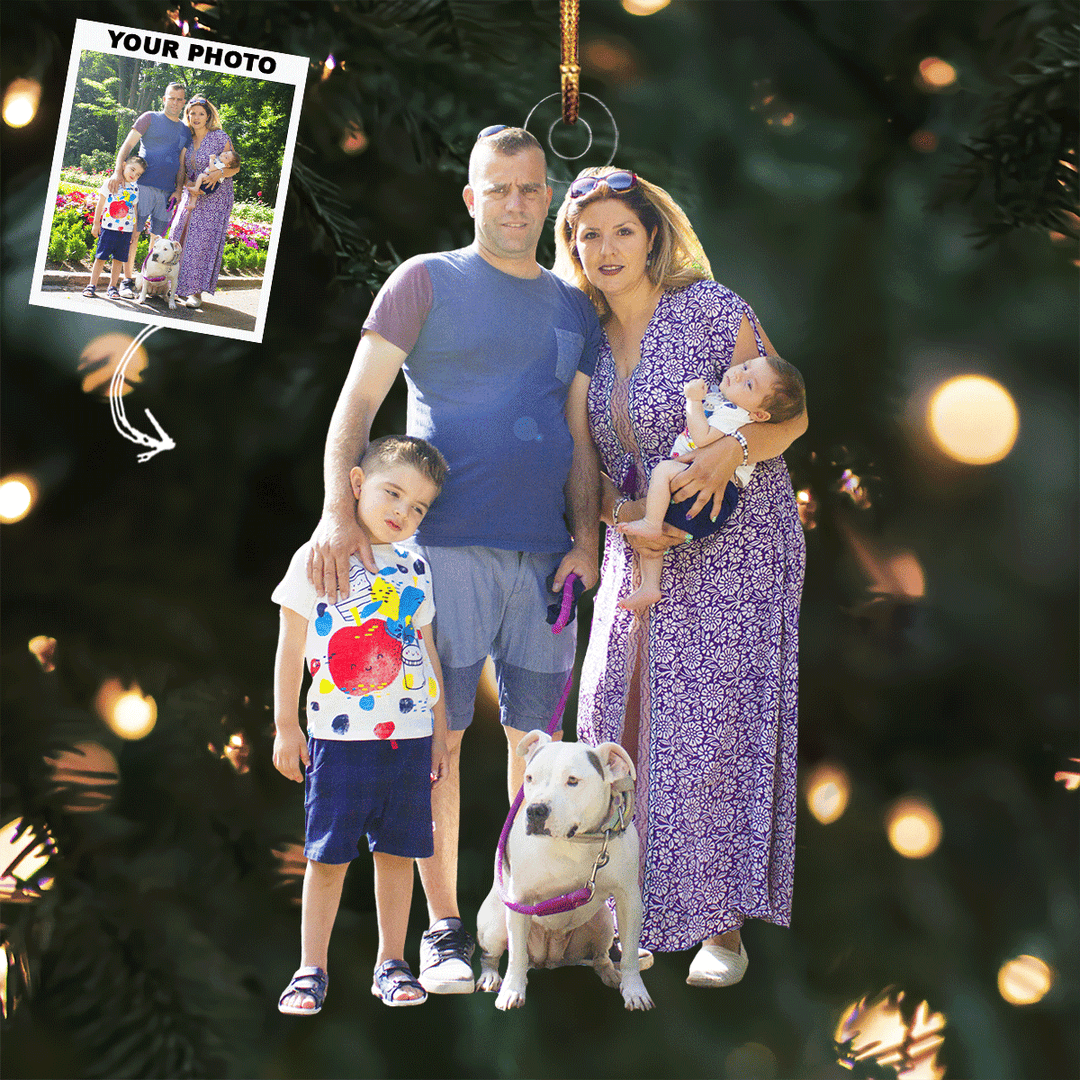 Garden Bliss - Personalized Photo Mica Ornament - Gift For Family, Family Members