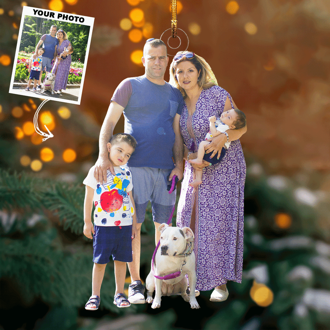 Garden Bliss - Personalized Photo Mica Ornament - Gift For Family, Family Members