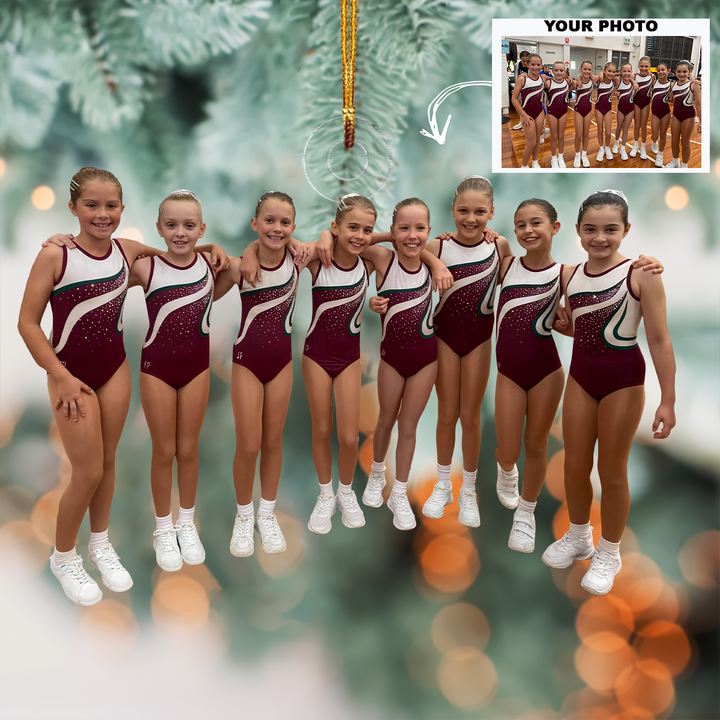 Dream Team Stars - Personalized Photo Mica Ornament - Christmas Gift For Cheerleader, Family Members