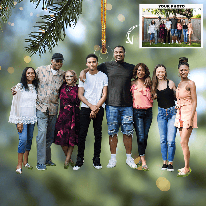 Memorable Moments - Personalized Photo Mica Ornament - Christmas Gift For Family, Family Members