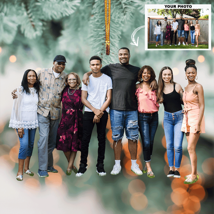 Memorable Moments - Personalized Photo Mica Ornament - Christmas Gift For Family, Family Members