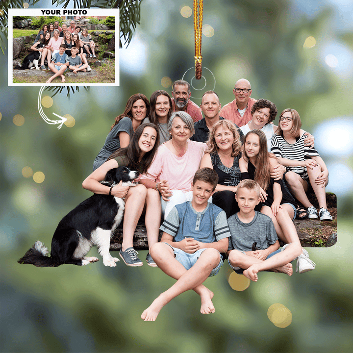 Memories With Loved Ones - Personalized Photo Mica Ornament - Christmas Gift For Family, Family Members