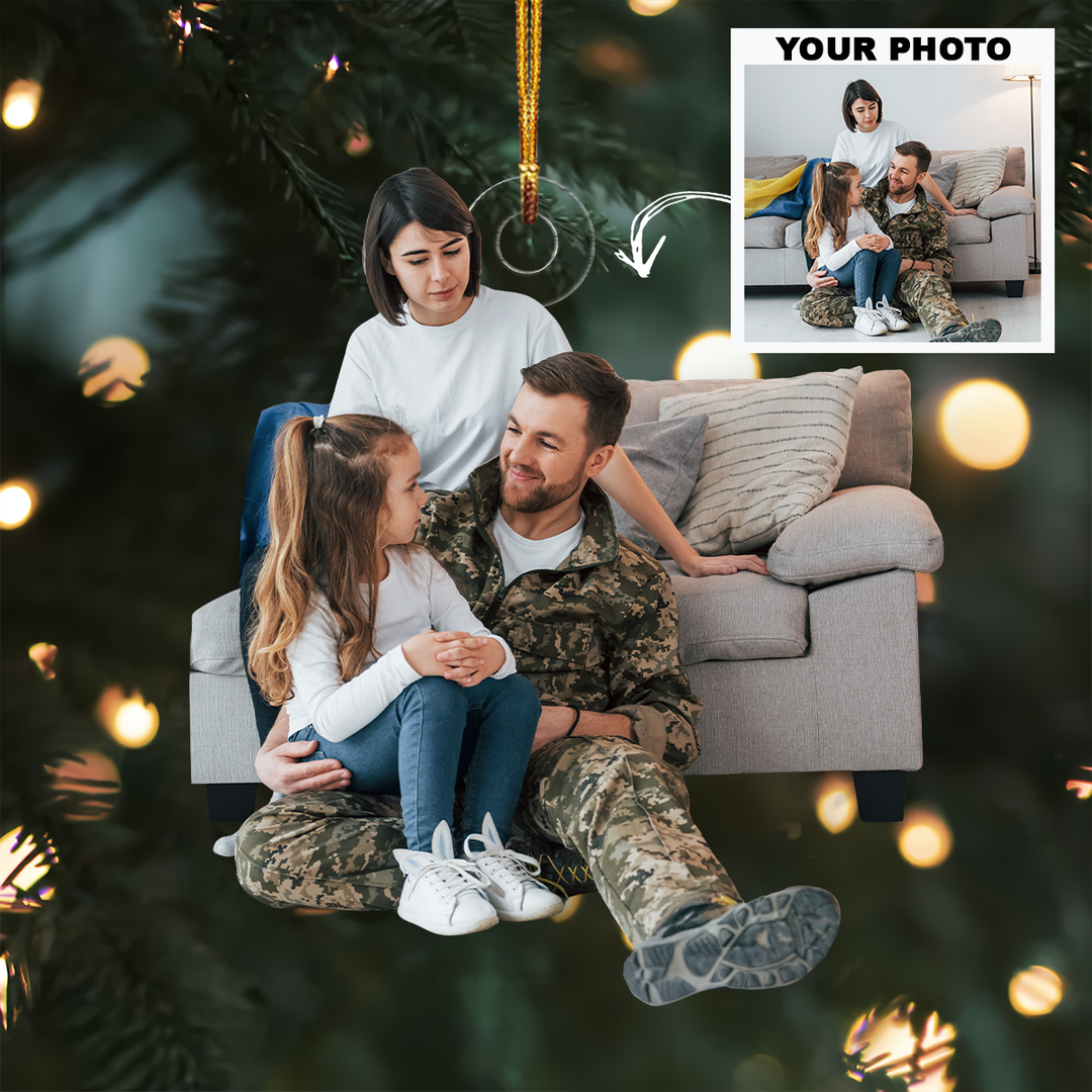 Moments Of Love And Unity - Personalized Photo Mica Ornament - Christmas Gift For Family, Family Members