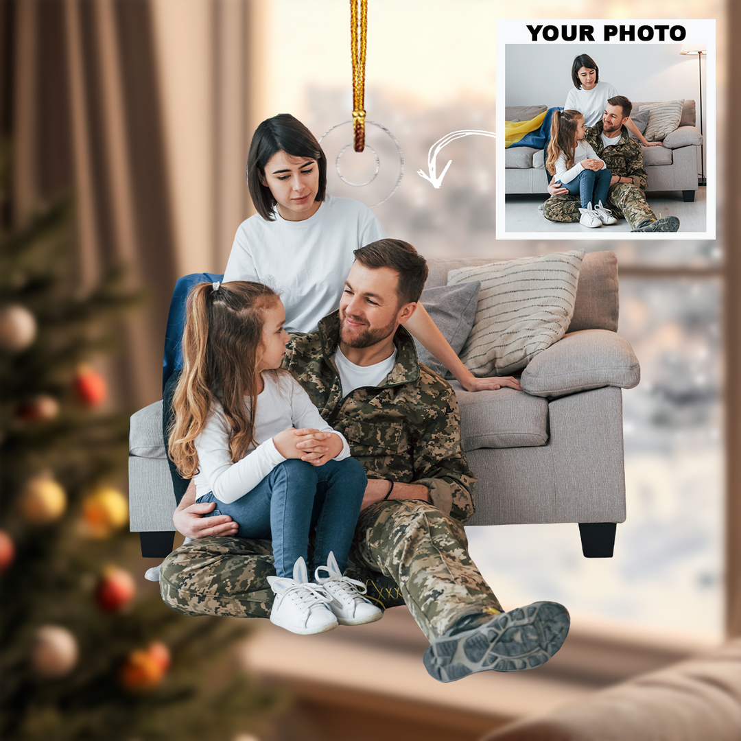 Moments Of Love And Unity - Personalized Photo Mica Ornament - Christmas Gift For Family, Family Members