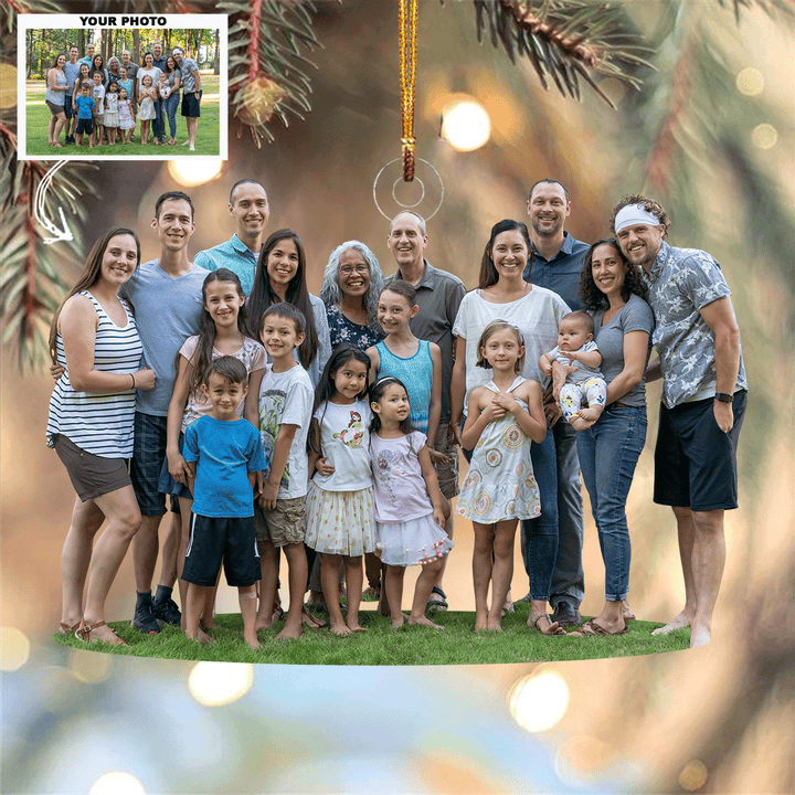 The Joy Of Family Reunions - Personalized Photo Mica Ornament - Christmas Gift For Family, Family Members