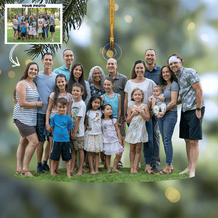 The Joy Of Family Reunions - Personalized Photo Mica Ornament - Christmas Gift For Family, Family Members