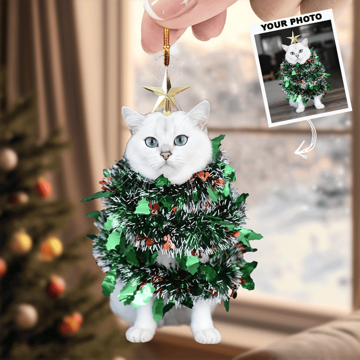 Furry Christmas Cheer - Personalized Photo Mica Ornament - Christmas Gift For Pet Owner, Pet Lover
