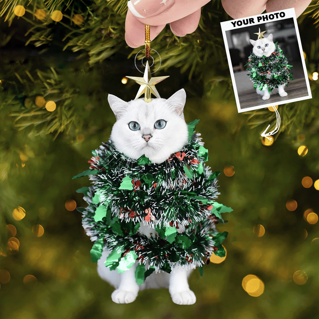 Furry Christmas Cheer - Personalized Photo Mica Ornament - Christmas Gift For Pet Owner, Pet Lover
