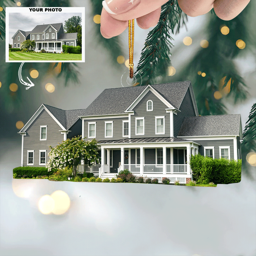 New Home - Personalized Photo Mica Ornament - Christmas Gift For Family Members