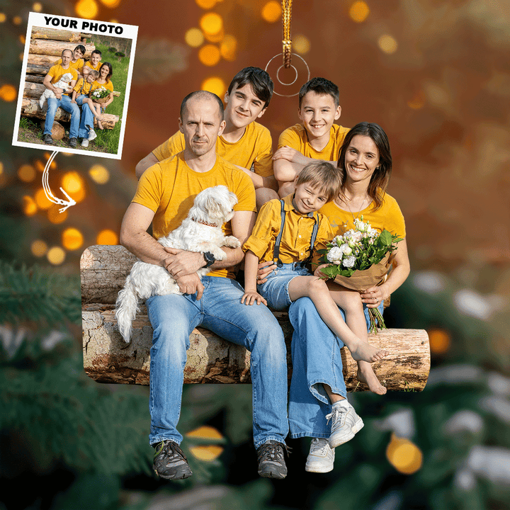 Family-Togetherness - Personalized Photo Mica Ornament - Gift For Family Members, Friends