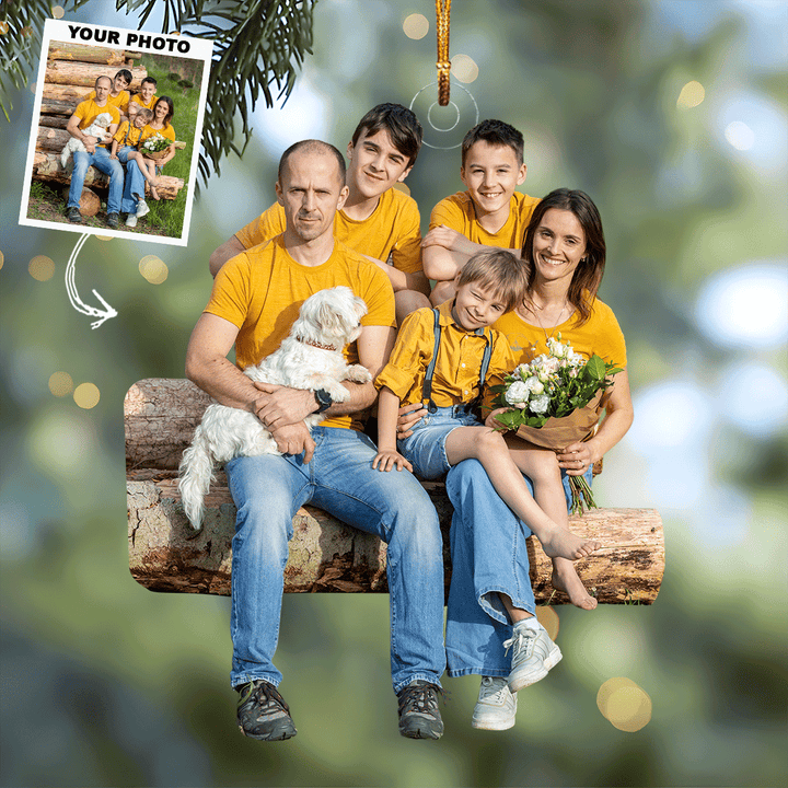 Family-Togetherness - Personalized Photo Mica Ornament - Gift For Family Members, Friends
