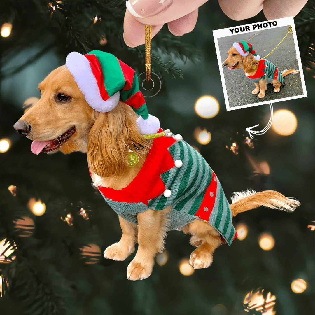 Festive-Furball - Personalized Photo Mica Ornament - Gift For Pet Lovers, Pet Owners, Family Members, Friends