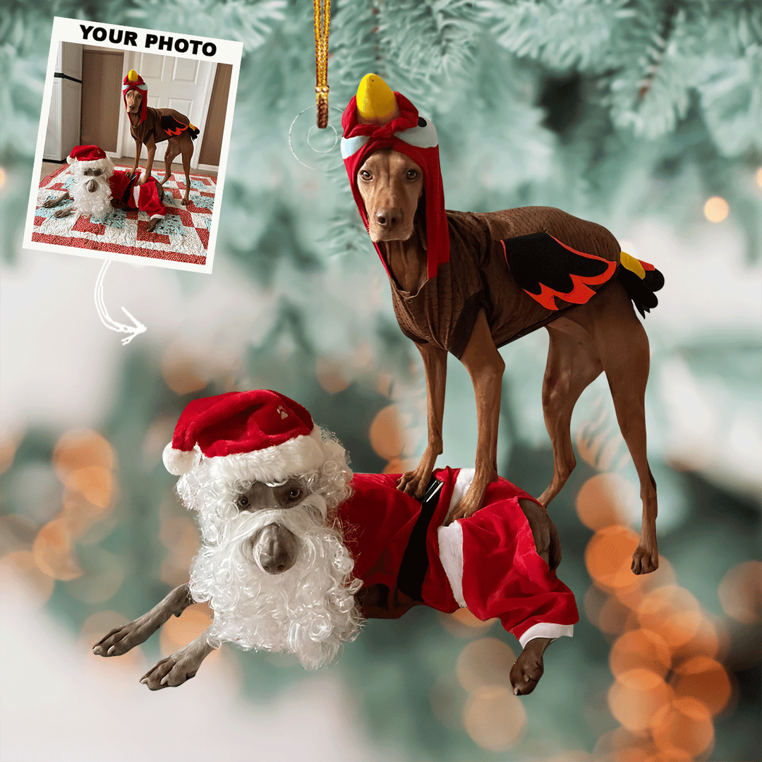 Santas-Little-Helper - Personalized Photo Mica Ornament - Gift For Pet Lovers, Pet Owners, Family Members, Friends