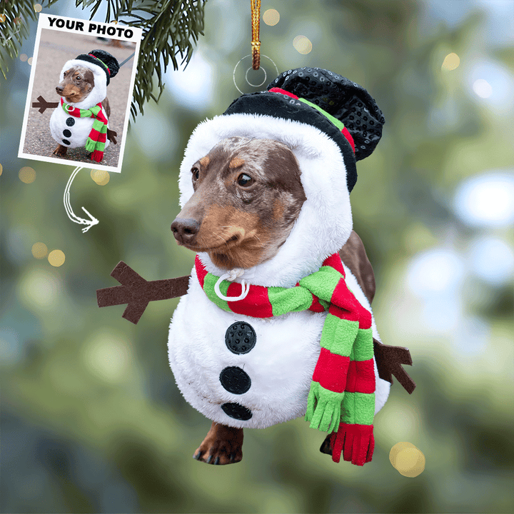 Tinsel-Tail - Personalized Photo Mica Ornament - Gift For Pet Lovers, Pet Owners, Family Members, Friends