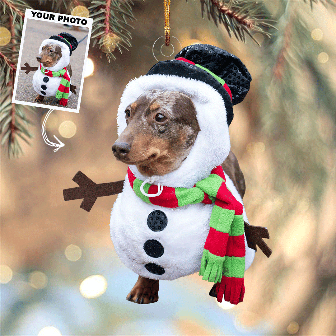 Tinsel-Tail - Personalized Photo Mica Ornament - Gift For Pet Lovers, Pet Owners, Family Members, Friends